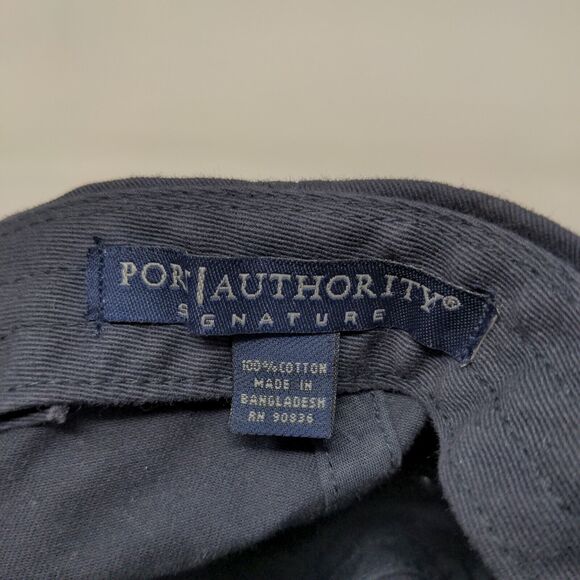 Port Authority Men's Strapback Hat Blue Embroidered Climate Control Company Logo - Picture 7 of 7